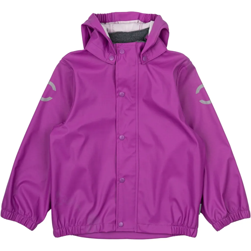 PU Rainwear (Regular pants) - Purple Cactus Flower