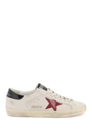 "leather and mesh super-star double quarter sne