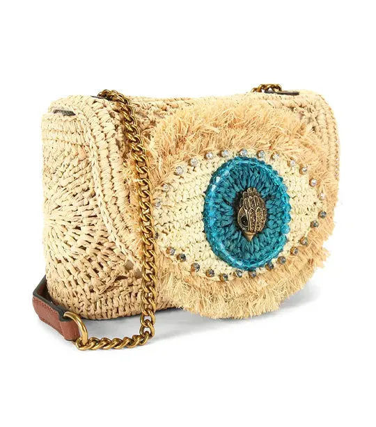 Raffia Eye Medium Kensington Bag Beige Other