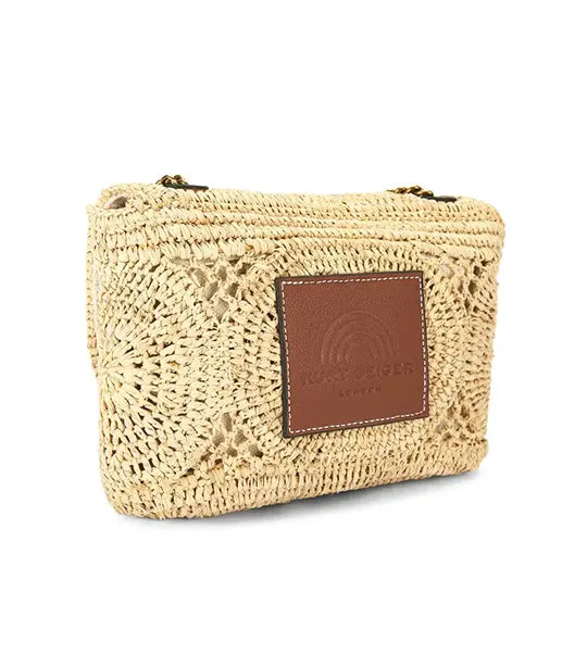Raffia Eye Medium Kensington Bag Beige Other