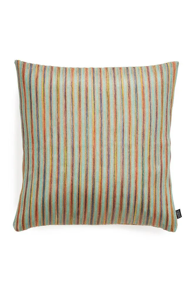Raffia Pillows and Cushions "Acapulco" in Yellow & Turquoise Colors