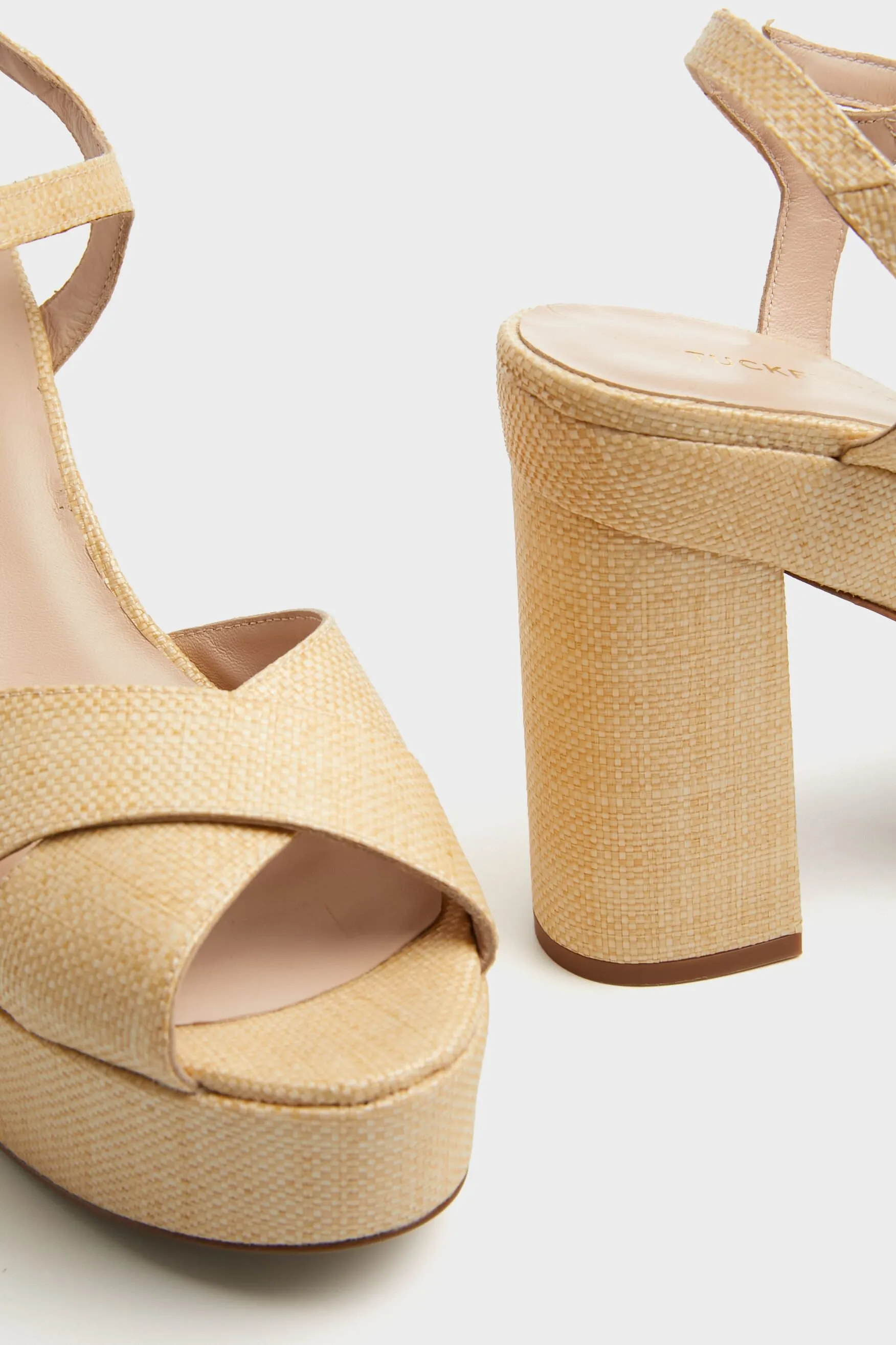 Raffia Pippa Platform Heels