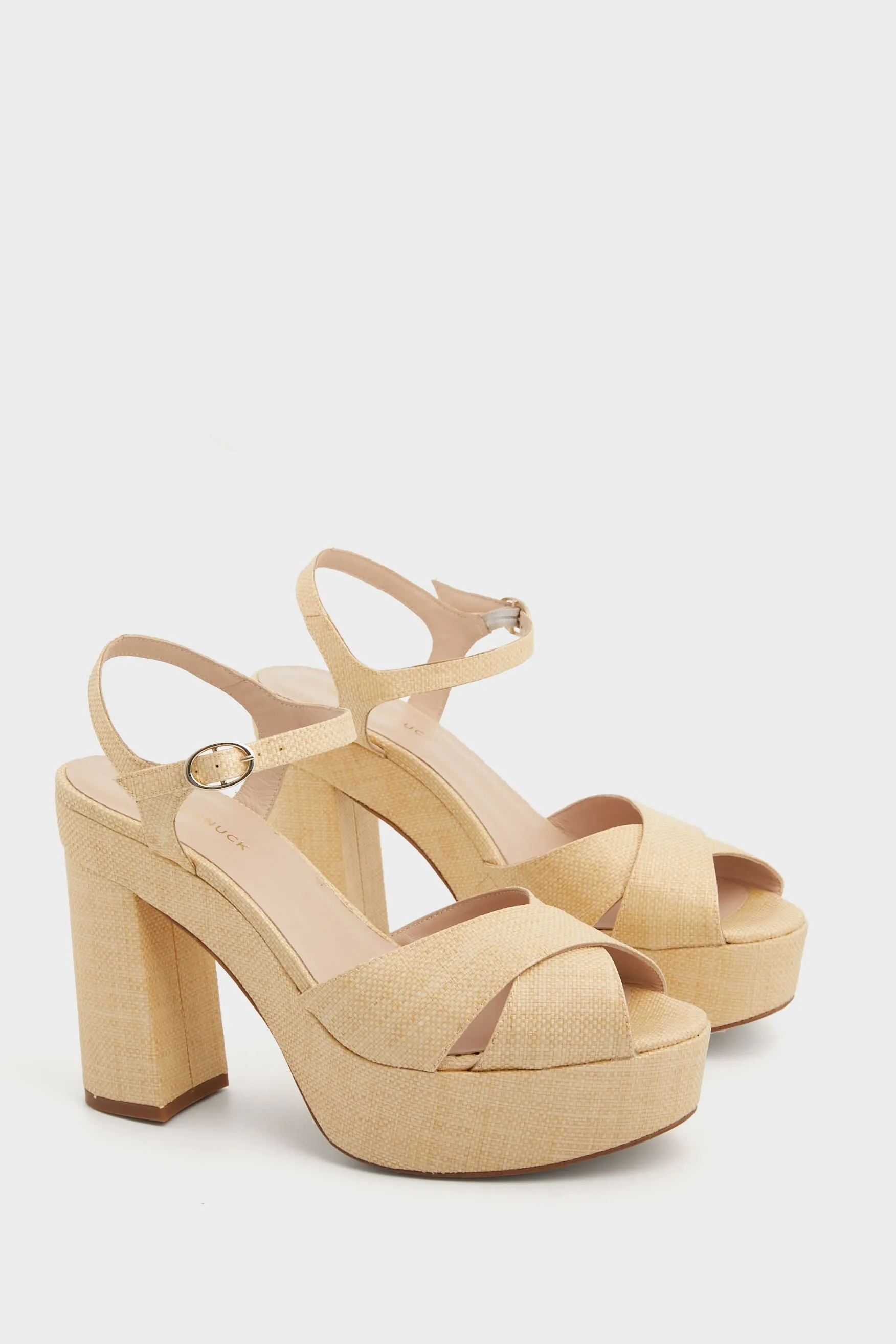 Raffia Pippa Platform Heels