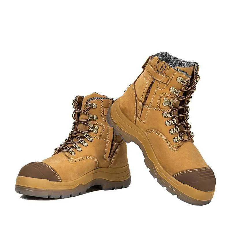 ROCKROOSTER SAFETY BOOTS KIMBERLY ZIP SIDE NUBUCK LEATHER PU/TPU SOLE Size 9-(43)