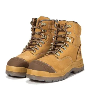 ROCKROOSTER SAFETY BOOTS KIMBERLY ZIP SIDE NUBUCK LEATHER PU/TPU SOLE Size 9-(43)