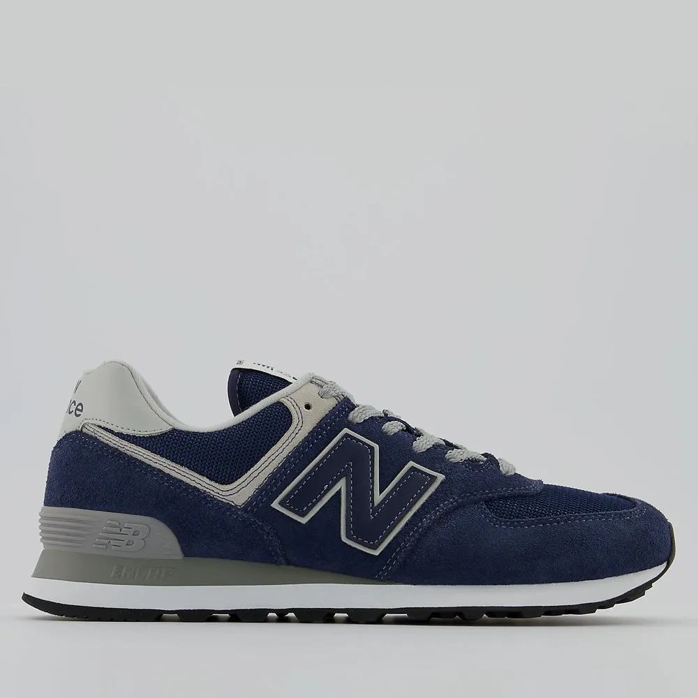 Scarpe Uomo NEW BALANCE Sneakers 574 in Pelle Scamosciata e Mesh colore Navy