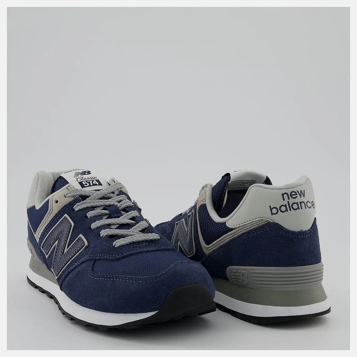 Scarpe Uomo NEW BALANCE Sneakers 574 in Pelle Scamosciata e Mesh colore Navy