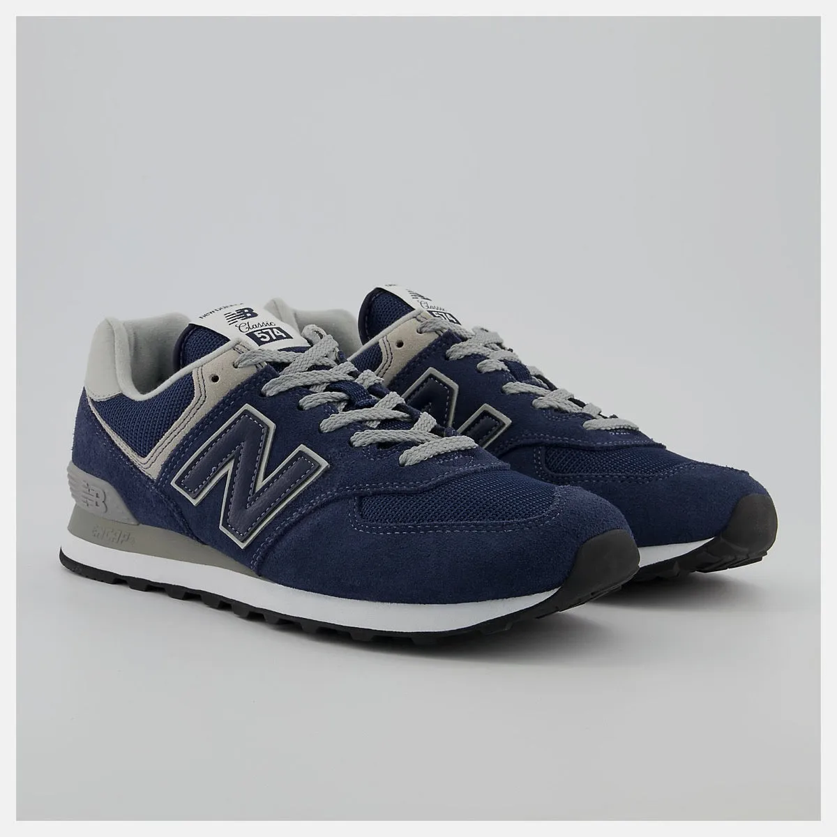 Scarpe Uomo NEW BALANCE Sneakers 574 in Pelle Scamosciata e Mesh colore Navy