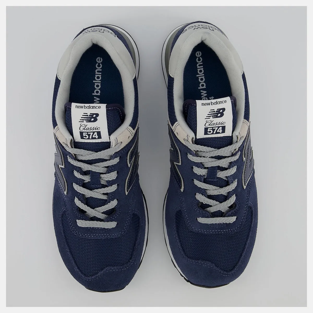 Scarpe Uomo NEW BALANCE Sneakers 574 in Pelle Scamosciata e Mesh colore Navy