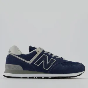 Scarpe Uomo NEW BALANCE Sneakers 574 in Pelle Scamosciata e Mesh colore Navy
