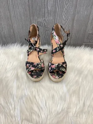 Shoes Heels Wedge By Coconuts In Floral Print, Size: 6