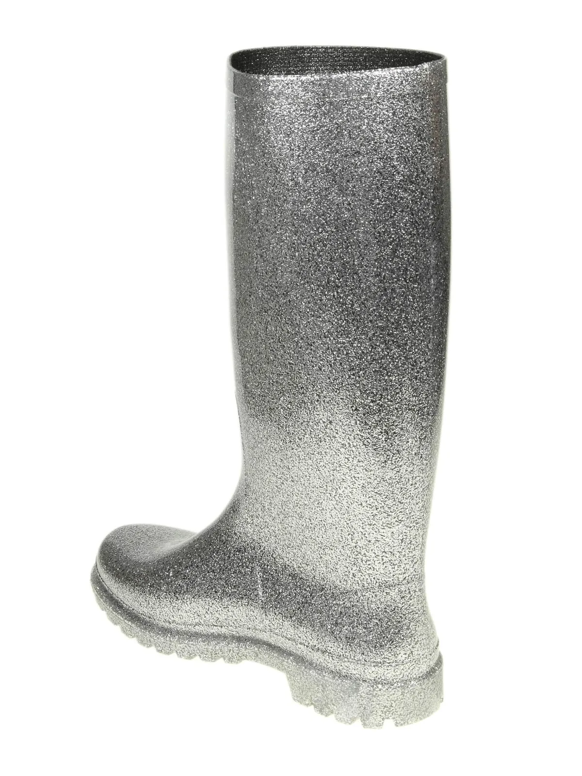 Silver Glitter Rain Boots