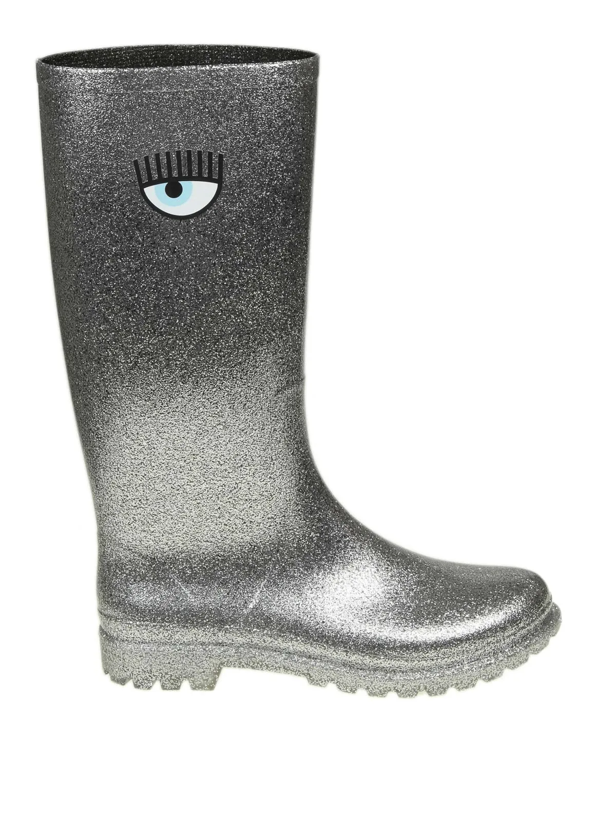 Silver Glitter Rain Boots
