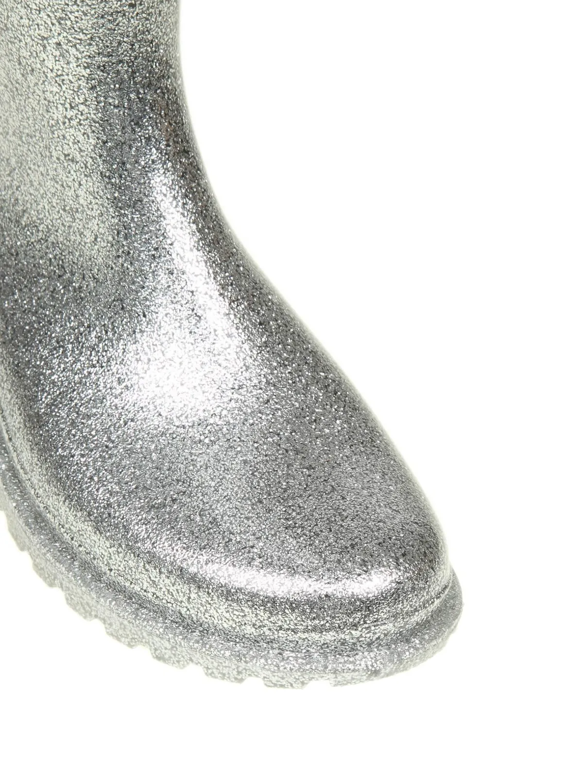 Silver Glitter Rain Boots