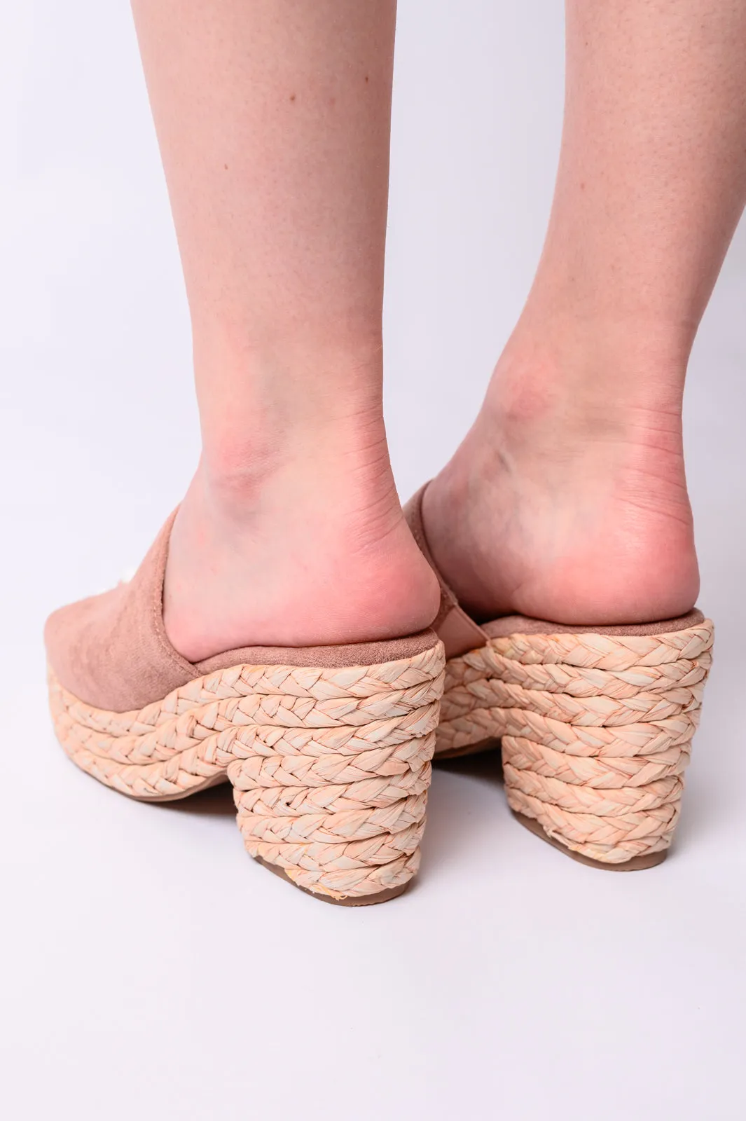 Solstice Espadrille Wedge in Blush- CORKY'S