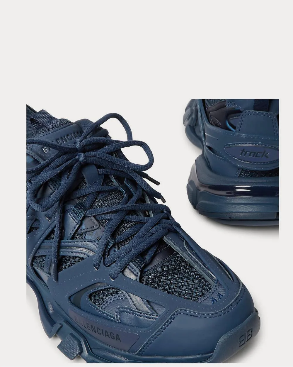 Track Nylon, Mesh and Rubber  Navy low top sneakers