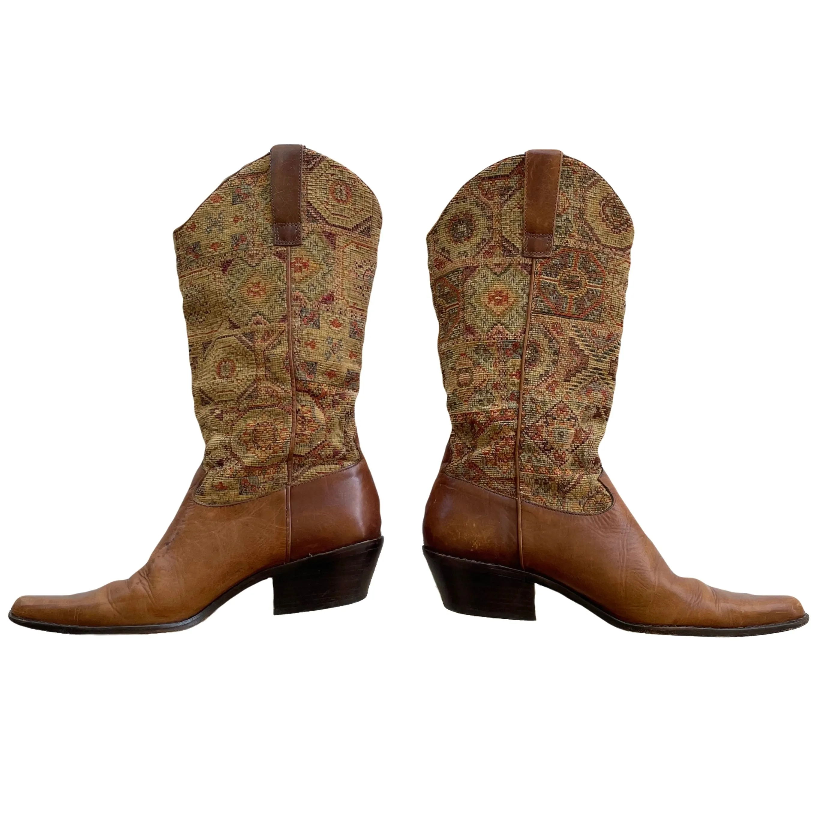 VINTAGE TAPESTRY COWBOY BOOTS