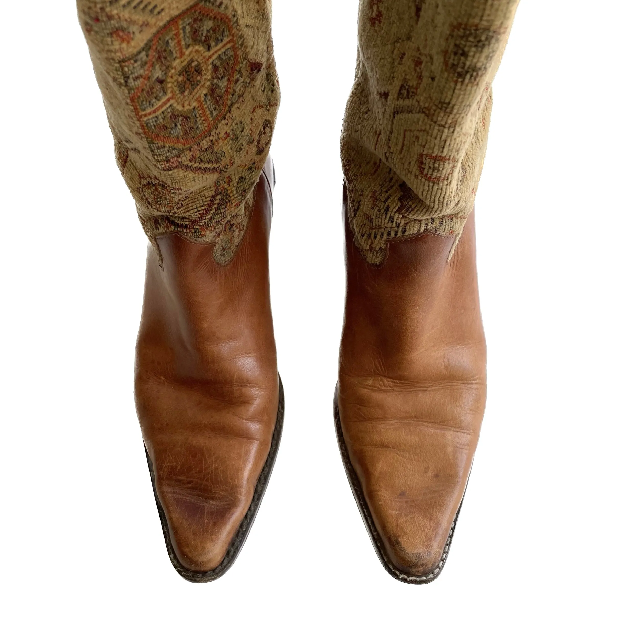 VINTAGE TAPESTRY COWBOY BOOTS