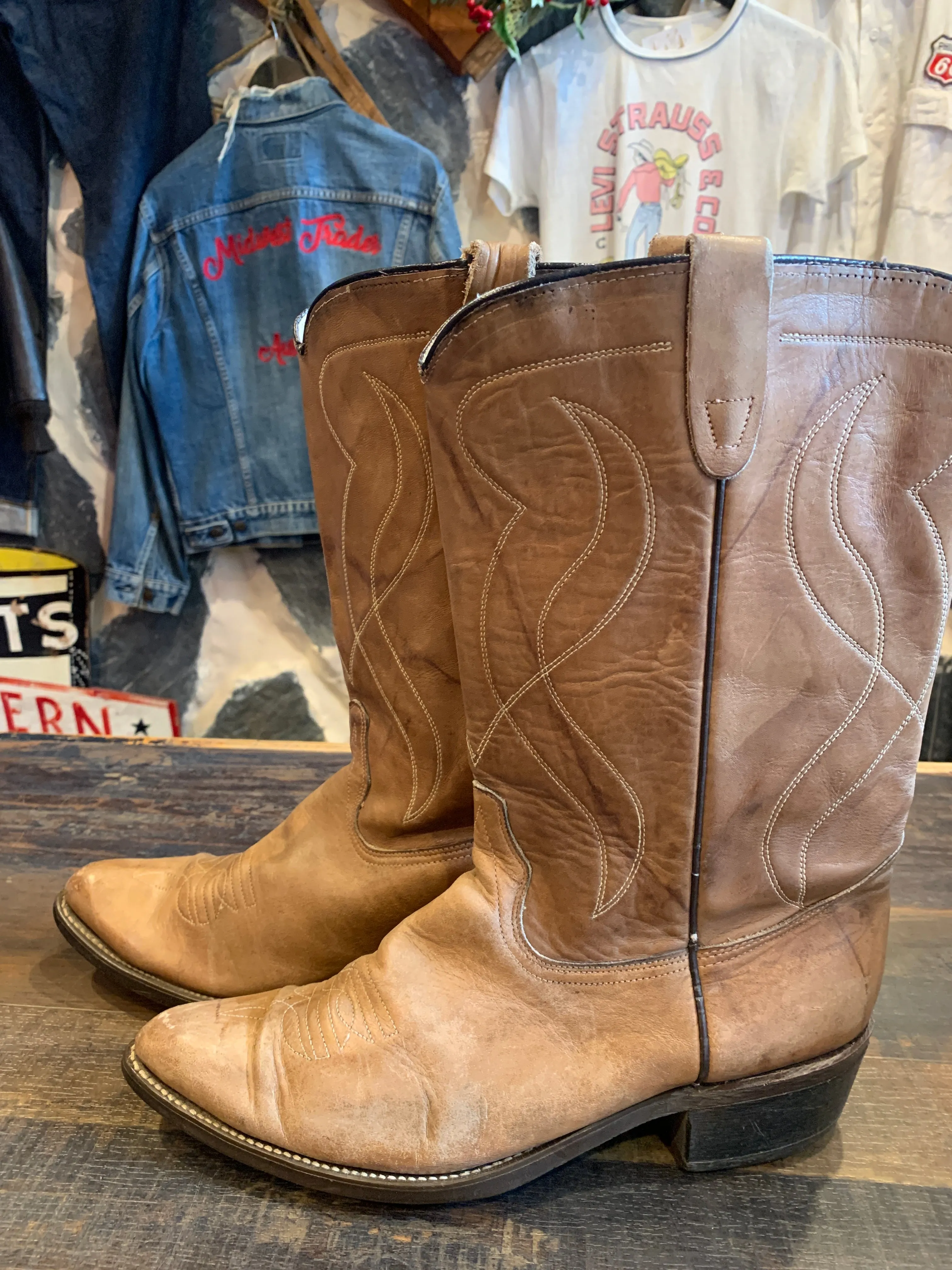 Vintage Texas Brown Boots, 12d
