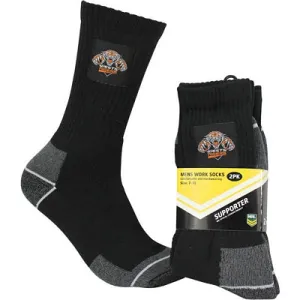 Wests Tigers Work Socks (2pk)